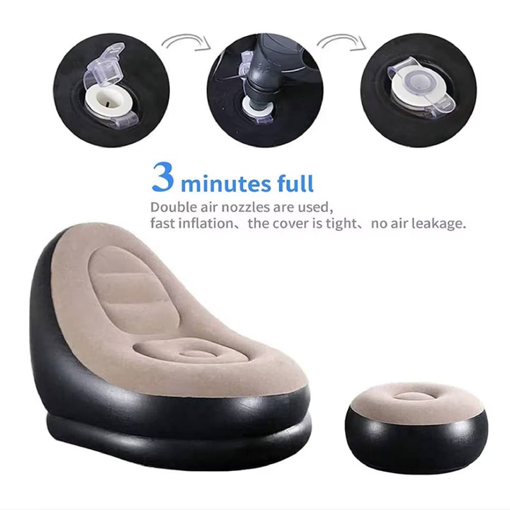 Sillon Sofa Inflable Con Reposa Pies